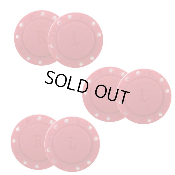 画像1: 磁気ボタン 強力 【レッド】 赤 縫い付けタイプ 打ち具不要 マグネットボタン カラー 3組入り 【22mm】 ボタンマート B-754 (1)