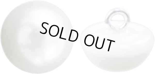 画像1: パールボタン足つき パール ボタン ホワイト 20個入り【12.5mm】ボタンマート B-001 (1)