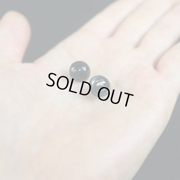 画像6: 【パールボタン足つき】パール ボタン ブラック ツヤあり 半円 20個入り【10mm】ボタンマート B-006 (6)