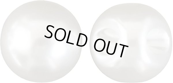 画像1: 【パールボタン】パール ボタン ホワイト ツヤあり 円 6個入り【20mm】ボタンマート B-021 (1)