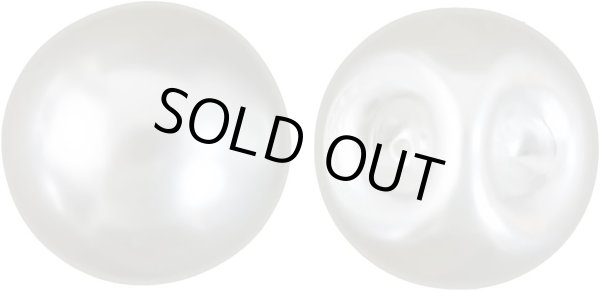 画像1: 【パールボタン】パール ボタン ホワイト ツヤあり 円 10個入り【18mm】ボタンマート B-022 (1)
