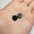 画像6: 四つ穴ボタン 【ブラック ツヤなし】 黒 ベーシック シンプル 20個入り【11.5mm】ボタンマート B-042 (6)