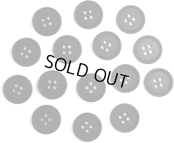 画像1: 四つ穴ボタン 【ブラック ツヤなし】 黒 ベーシック シンプル 15個入り【18mm】ボタンマート B-045 (1)