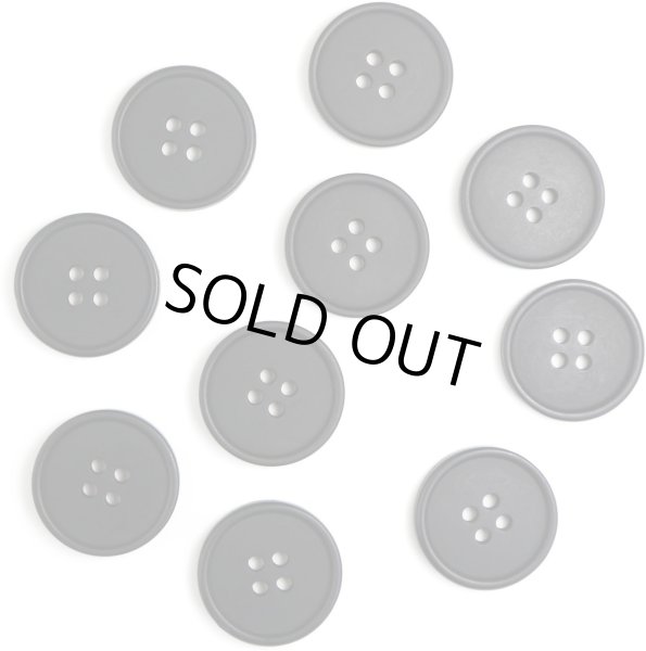 画像1: 四つ穴ボタン 【ブラック ツヤなし】 黒 ベーシック シンプル 10個入り【20mm】ボタンマート B-046 (1)