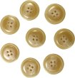 画像1: 水牛調ボタン【ベージュ】スーツ コート ジャケット ブレザー 四つ穴 フロント 袖口 8個入り【20mm】ボタンマート B-050 (1)
