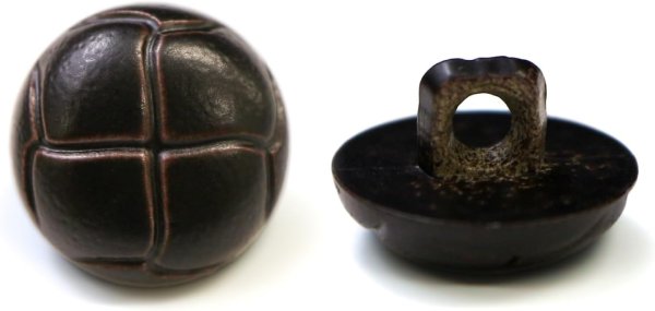 画像1: 革調ボタン レザー調 【ブラック】 スーツ コート ジャケット ブレザー フロント 袖口 10個入り 【13mm】 ボタンマート B-054 (1)