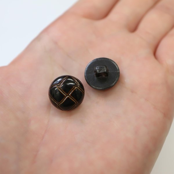 画像6: 革調ボタン レザー調 【ブラック】 スーツ コート ジャケット ブレザー フロント 袖口 10個入り 【15mm】 ボタンマート B-055 (6)
