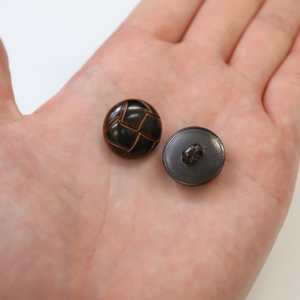 画像6: 革調ボタン レザー調 【ブラック】 スーツ コート ジャケット ブレザー フロント 袖口 8個入り 【18mm】 ボタンマート B-056 (6)