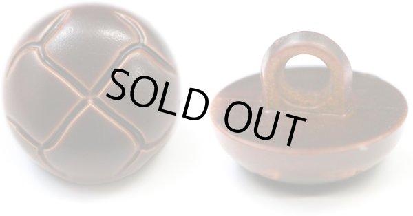 画像1: 革調ボタン レザー調 【ブラウン】 スーツ コート ジャケット ブレザー フロント 袖口 10個入り 【13mm】 ボタンマート B-058 (1)