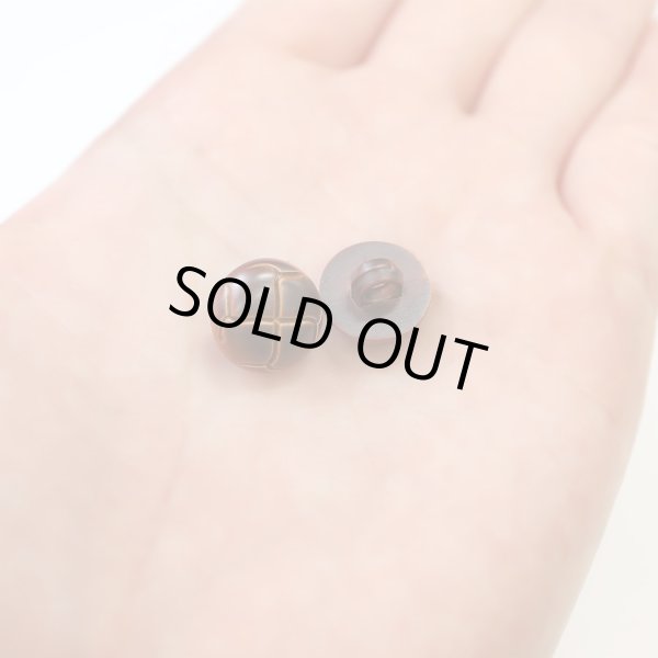 画像6: 革調ボタン レザー調 【ブラウン】 スーツ コート ジャケット ブレザー フロント 袖口 10個入り 【13mm】 ボタンマート B-058 (6)