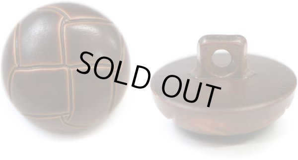 画像1: 革調ボタン レザー調 【ブラウン】 スーツ コート ジャケット ブレザー フロント 袖口 8個入り 【21mm】 ボタンマート B-061 (1)