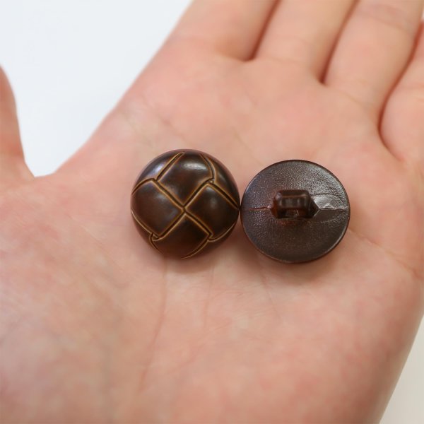 画像6: 革調ボタン レザー調 【ブラウン】 スーツ コート ジャケット ブレザー フロント 袖口 8個入り 【21mm】 ボタンマート B-061 (6)