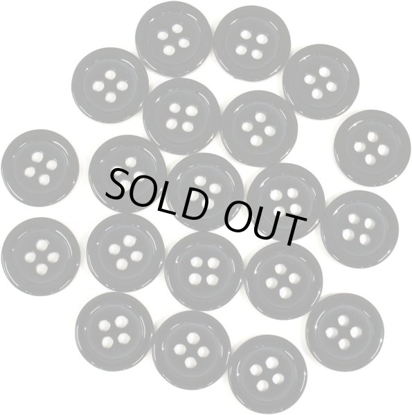 画像1: 黒ボタン【ブラック ツヤあり】四つ穴ボタン ベーシック カラーボタン シャツボタン シンプル ボタン 20個入り【12.5mm】ボタンマート B-064 (1)