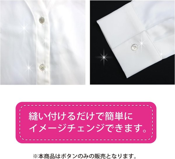 画像5: シェルボタン 貝製 片面 高瀬貝 シャツ 四つ穴 白 ホワイト 8個入り【12.5mm】きらきらぷんぷん丸 B-094 (5)