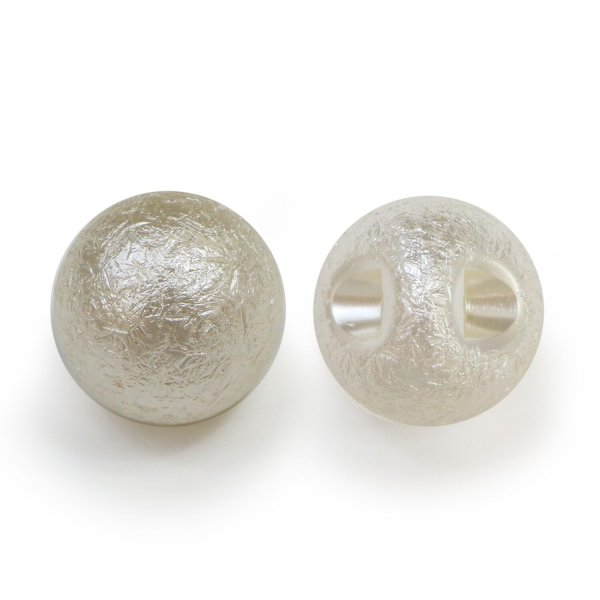 画像1: パールボタン コットンパール 【アイボリー】 白 パール ボタン 飾りボタン 樹脂 手芸 5個入り 【14mm】 きらきらぷんぷん丸 B-1013 (1)