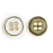 画像1: メタルボタン 四つ穴ボタン 【ゴールド&ホワイト】 金 白 ボタン 金属 メタル 飾りボタン 手芸 8個入り 【12mm】 きらきらぷんぷん丸 B-1022 (1)