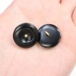 画像5: ナットボタン 足つきボタン 【ブラック】 黒 メタル ゴールド 足つき ウッド ボタン 飾りボタン 5個入り 【20mm】 きらきらぷんぷん丸 B-1047 (5)