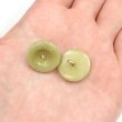 画像5: ナットボタン 足つきボタン 【ペールグリーン】 緑 メタル ゴールド 足つき ウッド ボタン 飾りボタン 5個入り 【17.5mm】 きらきらぷんぷん丸 B-1061 (5)