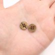 画像5: 四つ穴ボタン 縞模様 【ブラウン】 茶色 ボタン 光沢 カラーボタン シャツボタン 15個入り 【11.5mm】 ボタンマート B-1075 (5)