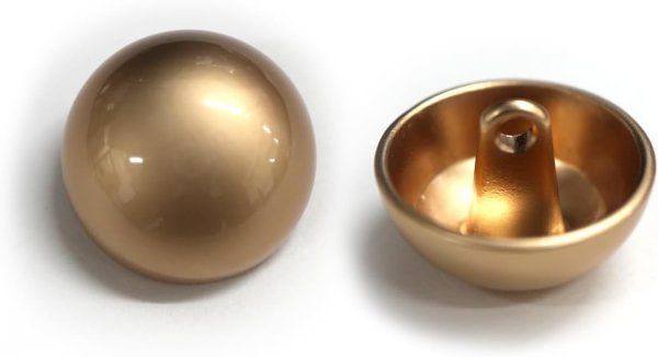 画像1: メタルボタン 【ゴールド】 金 ビジュー ブロンズ風 ドーム型 飾り 縫製 袖口 10個入り 【18mm】 ボタンマート B-109 (1)