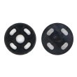 画像1: スナップボタン 【ブラック】 黒 ボタン 樹脂製 縫い付けタイプ 打ち具不要 10組入り 【7mm】 きらきらぷんぷん丸 B-1095 (1)