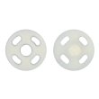 画像1: スナップボタン 【ホワイト】 白 ボタン 樹脂製 縫い付けタイプ 打ち具不要 10組入り 【7mm】 きらきらぷんぷん丸 B-1102 (1)