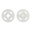 画像1: スナップボタン 【ホワイト】 白 ボタン 樹脂製 縫い付けタイプ 打ち具不要 10組入り 【13mm】 きらきらぷんぷん丸 B-1105 (1)