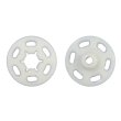 画像1: スナップボタン 【ホワイト】 白 ボタン 樹脂製 縫い付けタイプ 打ち具不要 10組入り 【18mm】 きらきらぷんぷん丸 B-1107 (1)