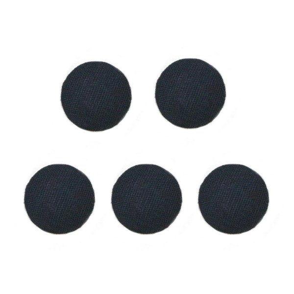 画像1: 綿ボタン 12.5mm 【ブラック】 5個入り 黒 コットン くるみボタン ボタン 飾りボタン つつみボタン きらきらぷんぷん丸 B-1141 (1)