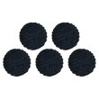 画像1: コーデュロイボタン 12.5mm 【ブラック】 5個入り 黒 縞模様 1mm幅 細幅 くるみボタン ボタン 飾りボタン つつみボタン きらきらぷんぷん丸 B-1144 (1)