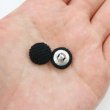 画像6: コーデュロイボタン 12.5mm 【ブラック】 5個入り 黒 縞模様 1mm幅 細幅 くるみボタン ボタン 飾りボタン つつみボタン きらきらぷんぷん丸 B-1144 (6)