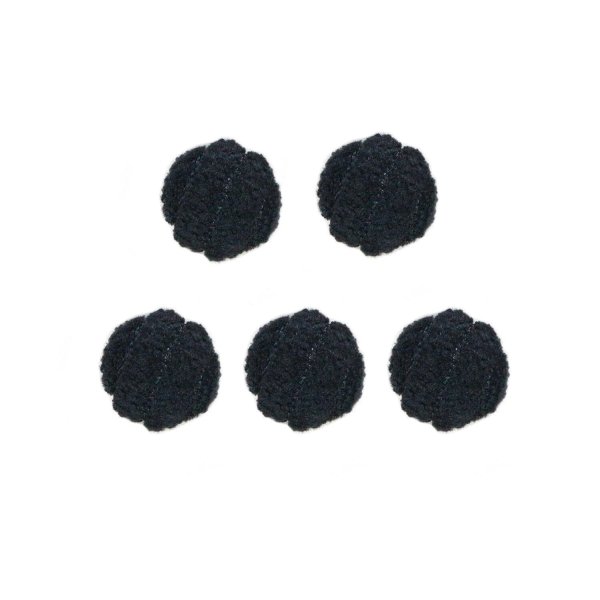 画像1: コーデュロイボタン 10mm 【ブラック】 5個入り 黒 縞模様 3mm幅 太幅 くるみボタン ボタン 飾りボタン つつみボタン きらきらぷんぷん丸 B-1146 (1)