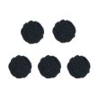 画像1: コーデュロイボタン 12.5mm 【ブラック】 5個入り 黒 縞模様 3mm幅 太幅 くるみボタン ボタン 飾りボタン つつみボタン きらきらぷんぷん丸 B-1147 (1)