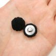 画像6: コーデュロイボタン 15mm 【ブラック】 5個入り 黒 縞模様 3mm幅 太幅 くるみボタン ボタン 飾りボタン つつみボタン きらきらぷんぷん丸 B-1148 (6)