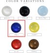 画像3: カラークリアボタン【ブルー】丸型 裏穴 トンネル 8個入り【15mm】光沢 立体 3D 手芸 きらきらぷんぷん丸 B-1153 (3)