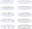 画像1: トグルボタン 39mm 10個入り 【ホワイト】 白 アクリル樹脂製 留め具 ダッフルコート バッグ用 手芸 きらきらぷんぷん丸 B-1165 (1)