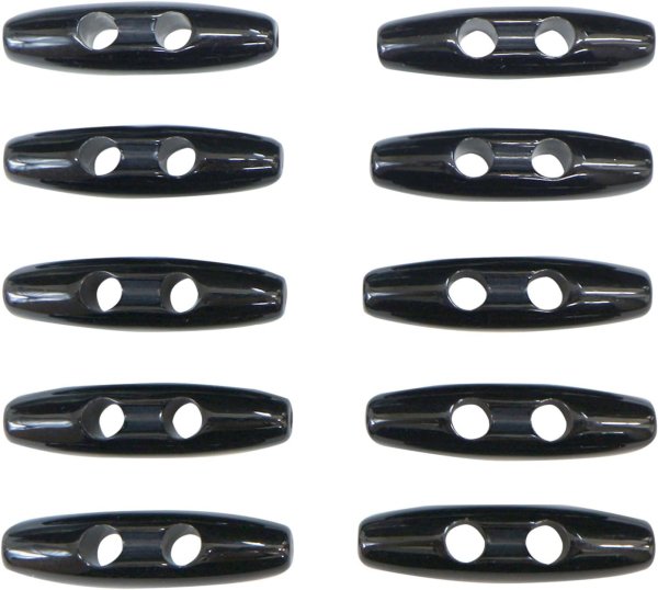 画像1: トグルボタン 39mm 10個入り 【ブラック】 黒 アクリル樹脂製 留め具 ダッフルコート バッグ用 手芸 きらきらぷんぷん丸 B-1168 (1)