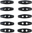 画像1: トグルボタン 31mm 10個入り 【ブラック】 黒 アクリル樹脂製 留め具 ダッフルコート バッグ用 手芸 きらきらぷんぷん丸 B-1173 (1)
