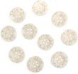 画像1: 四つ穴ボタン ランダムドット柄 パステルカラー アイボリー 10個入り【15mm】樹脂製 手芸 おしゃれ 可愛い きらきらぷんぷん丸 B-1174 (1)