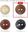 画像4: ウッドボタン 二つ穴 点線模様【ブラウン】茶色 皿型 10個入り【15mm】木製 手芸 おしゃれ 可愛い きらきらぷんぷん丸 B-1182 (4)