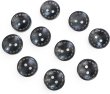 画像1: ウッドボタン 二つ穴 点線模様【ブラック】黒 皿型 10個入り【15mm】木製 手芸 おしゃれ 可愛い きらきらぷんぷん丸 B-1184 (1)