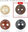 画像4: ウッドボタン 二つ穴 点線模様【ブラウン】茶色 皿型 18個入り【10mm】木製 手芸 おしゃれ 可愛い きらきらぷんぷん丸 B-1186 (4)
