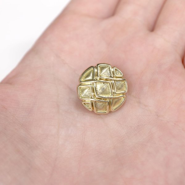 画像6: メタルボタン 網目模様 ゴールド 金 スーツ 8個入り【18mm】 コート ジャケット ブレザー フロント 袖口 きらきらぷんぷん丸 B-119 (6)