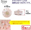 画像2: 足つきボタン ドライフラワー【ピンク】6個入り 花【16mm】手芸 樹脂製 可愛い おしゃれ きらきらぷんぷん丸 B-1203 (2)
