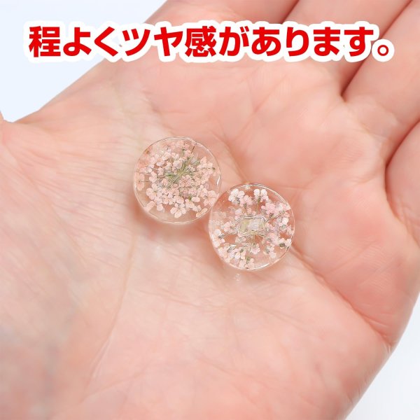 画像5: 足つきボタン ドライフラワー【ピンク】6個入り 花【16mm】手芸 樹脂製 可愛い おしゃれ きらきらぷんぷん丸 B-1203 (5)