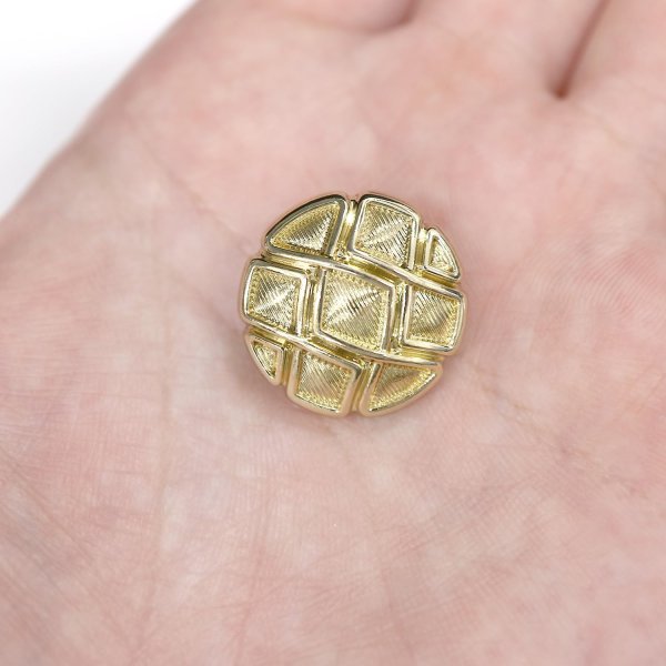 画像6: メタルボタン 網目模様 ゴールド 金 スーツ 8個入り【20mm】 コート ジャケット ブレザー フロント 袖口 きらきらぷんぷん丸 B-120 (6)