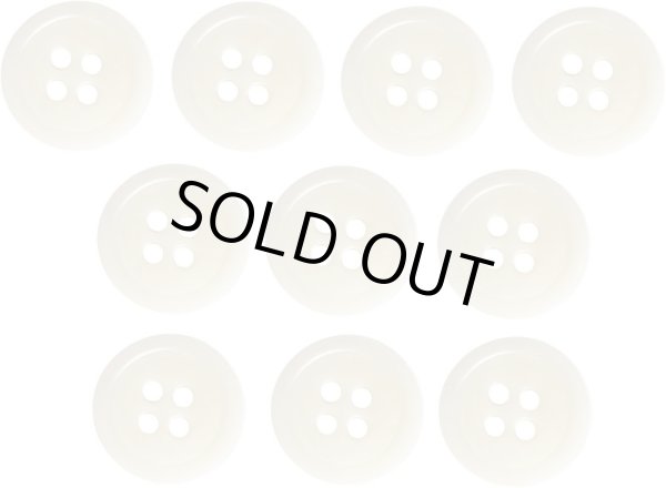 画像1: ナットボタン 四つ穴【アイボリー】10個入り 白 マット カラー シャツ ブラウス 【12mm】手芸 おしゃれ 可愛い きらきらぷんぷん丸 B-1214 (1)