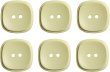 画像1: 二つ穴ボタン 四角 スクエア【イエロー】黄色 6個入り マット【23mm】ツヤなし シンプル 樹脂製 手芸 おしゃれ 可愛い きらきらぷんぷん丸 B-1234 (1)