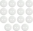 画像1: 二つ穴ボタン【ホワイト】白 シンプル 15個入り【10mm】ツヤあり ベーシック 樹脂製 手芸 おしゃれ きらきらぷんぷん丸 B-1241 (1)