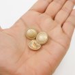 画像5: メタルボタン フチあり【マットゴールド】金 丸型 足つき シャンクボタン 金属 メタル 飾り 手芸 6個入【18mm】きらきらぷんぷん丸 B-1252 (5)